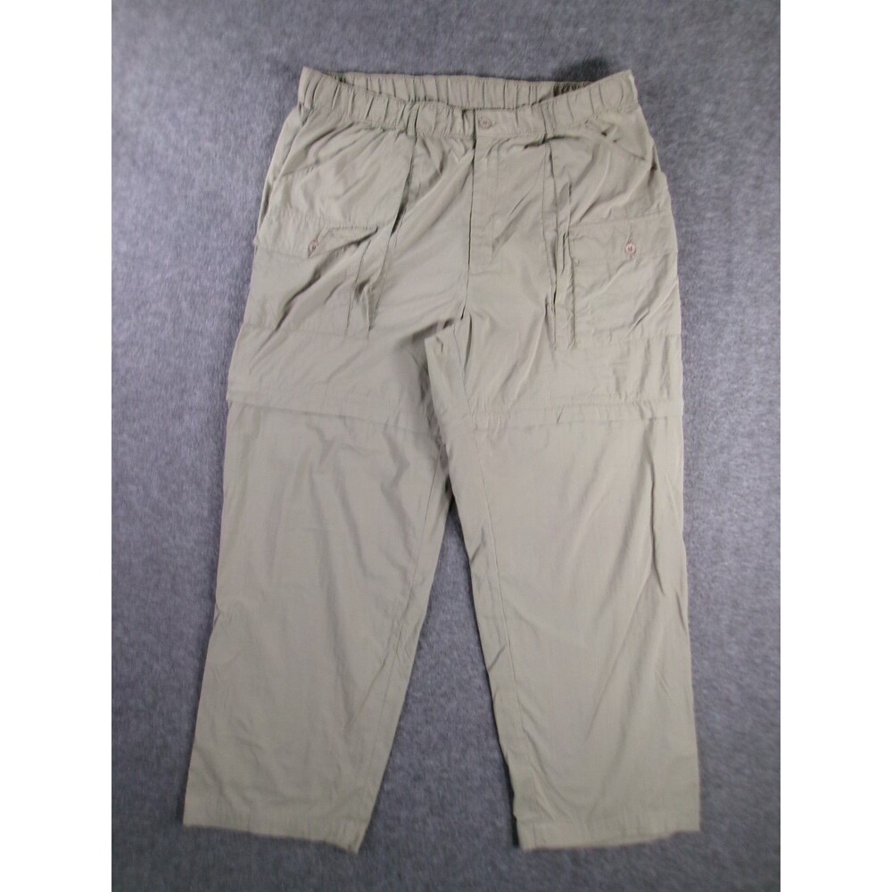 Sportif Cargo Pants Men Large Olive Utility Work Hiking Outdoor Straight Zip Off
